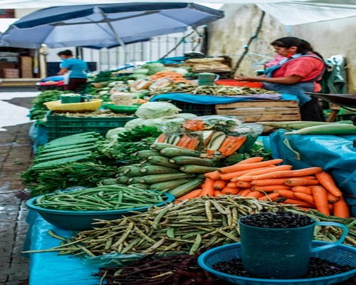 Mexican local market fresh vegetables